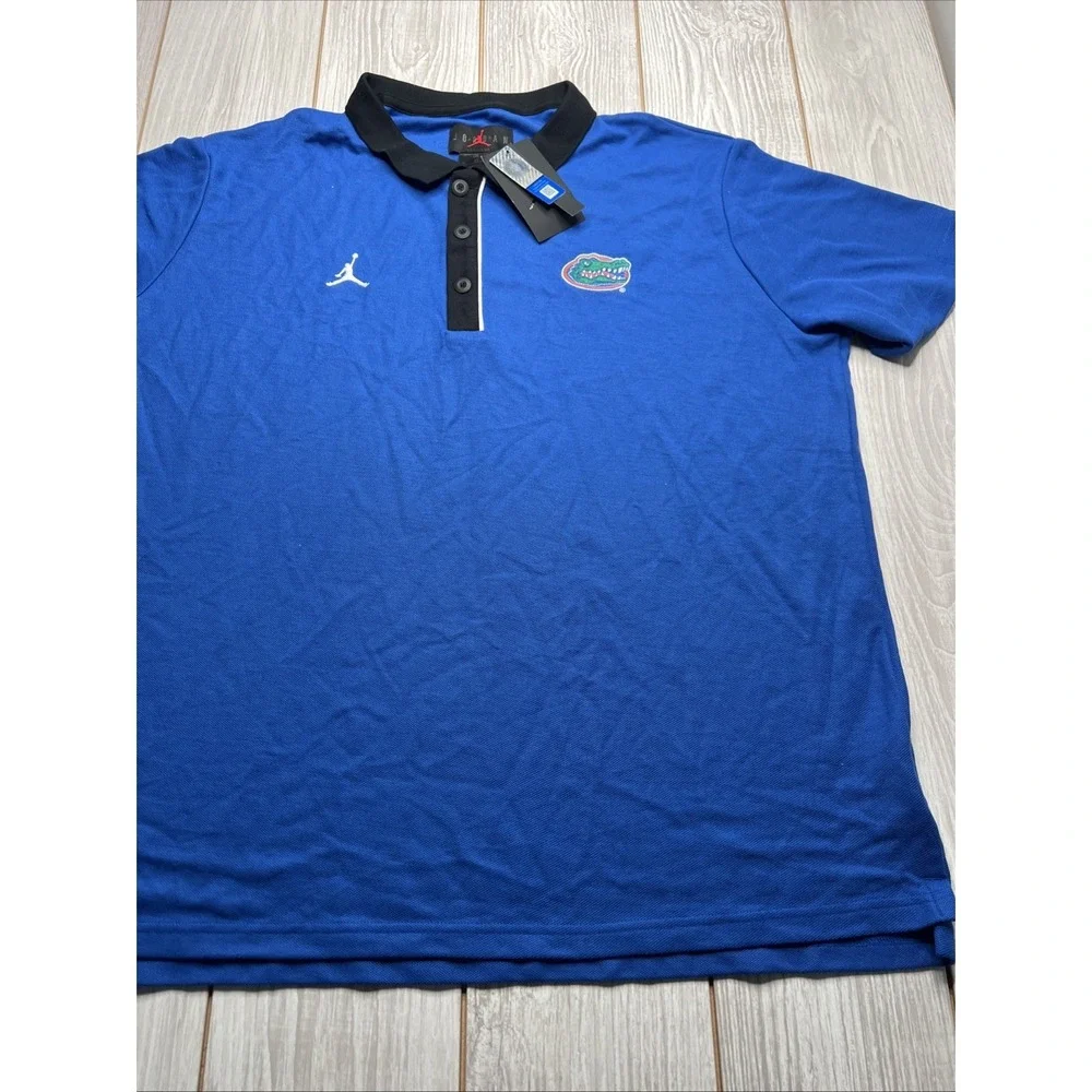 New Nike Jordan Mens Florida Gators Short sleeve Polo Size XL Blue